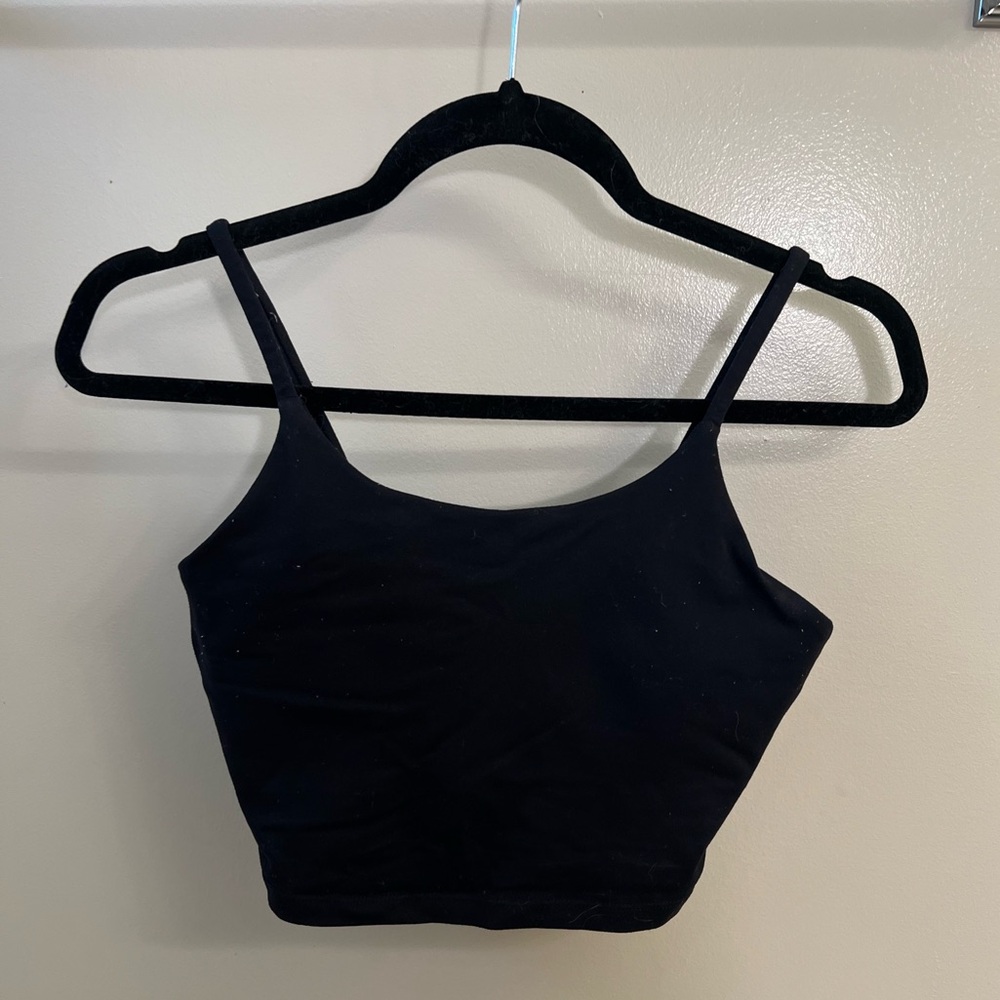 Athletic Black Tank Top with built in bra